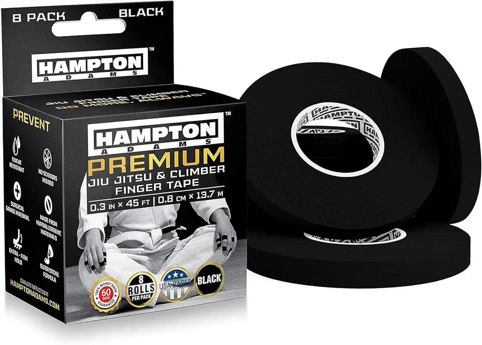 Hampton Adams Pro Finger Tape, Non Slip Grip for BJJ & Climbing