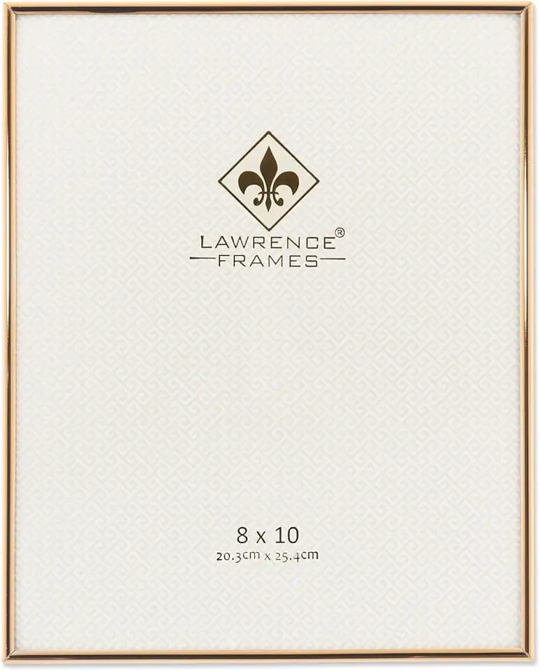Lawrence Frames 8W x 10-Inch H Simply Gold Metal Picture Frame (670080)