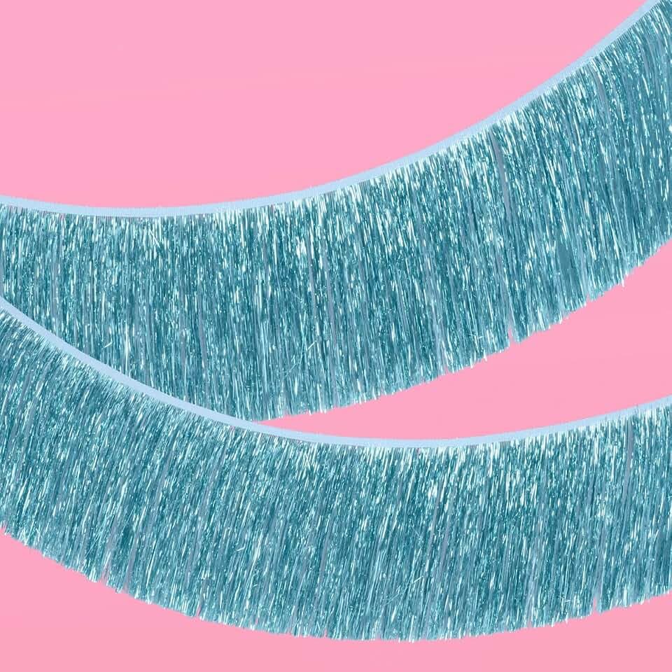 xo, Fetti Blue Fringe Banner 5ft Bachelorette Party Decoration Fancy Nancy