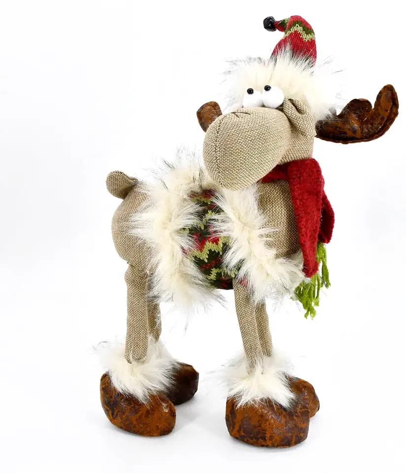 Miracleart Christmas Decoration - Handmade Rainbow Reindeer Plush for Home Decor