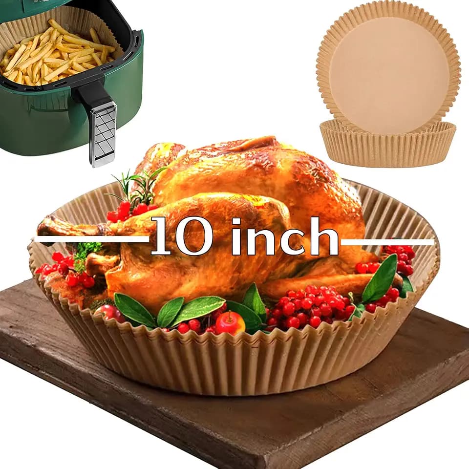 10 Inch Air Fryer Disposable Paper Liner Round