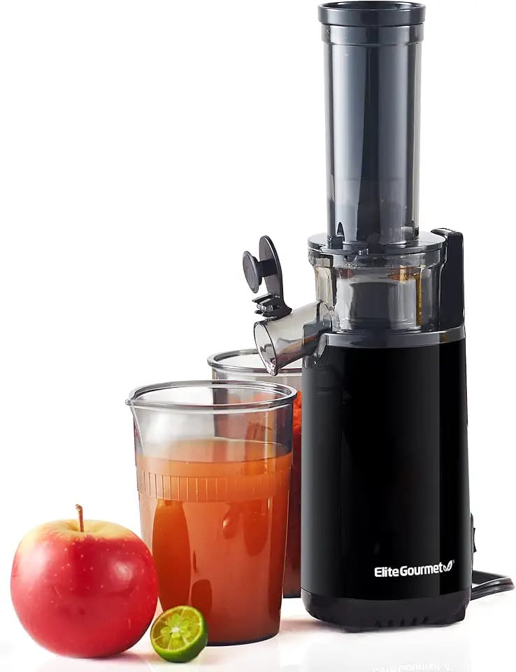 Elite Gourmet EJX600 Cold Press juicer, Nutrient and Vitamin-Rich, Easy to Clean, 16 oz Juice Cup, Charcoal Grey