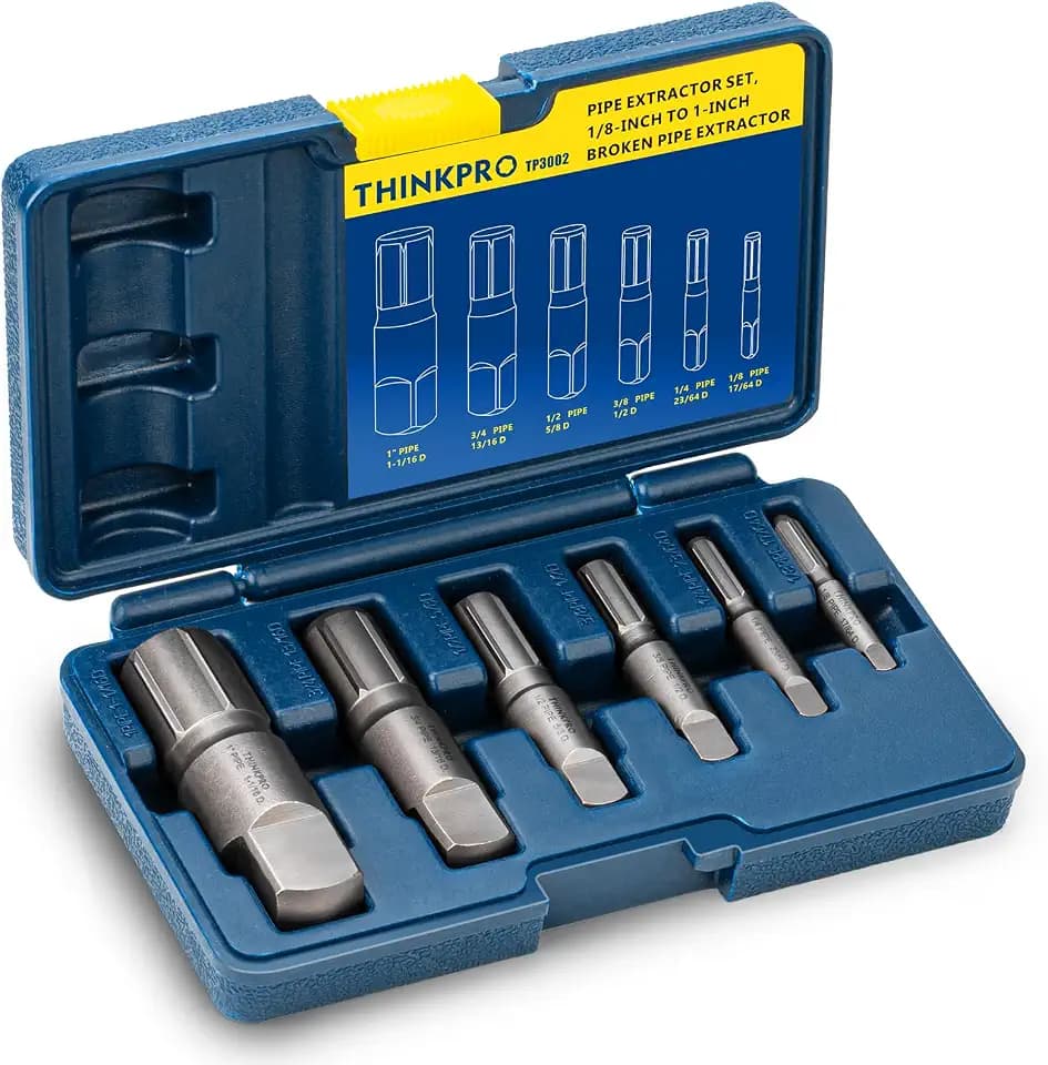 Pipe Extractor Set, 6-Piece Broken Pipe Nipple Extractor