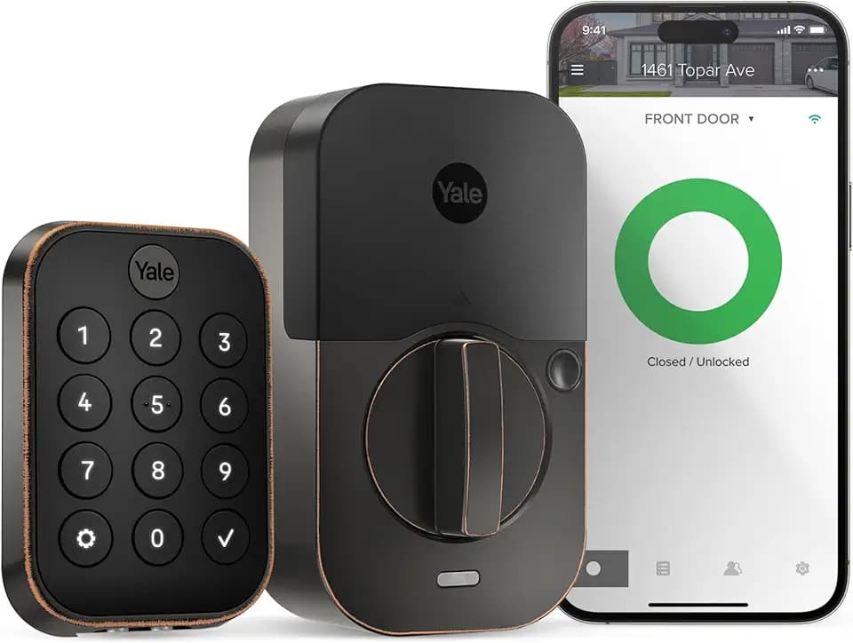 Yale Assure Lock 2 Deadbolt, Oil Rubbed Bronze Key-Free Smart Entry Door Lock with Wi-Fi Connected Keypad for Code Entry and Remote Access, YRD430-WF1-0BP