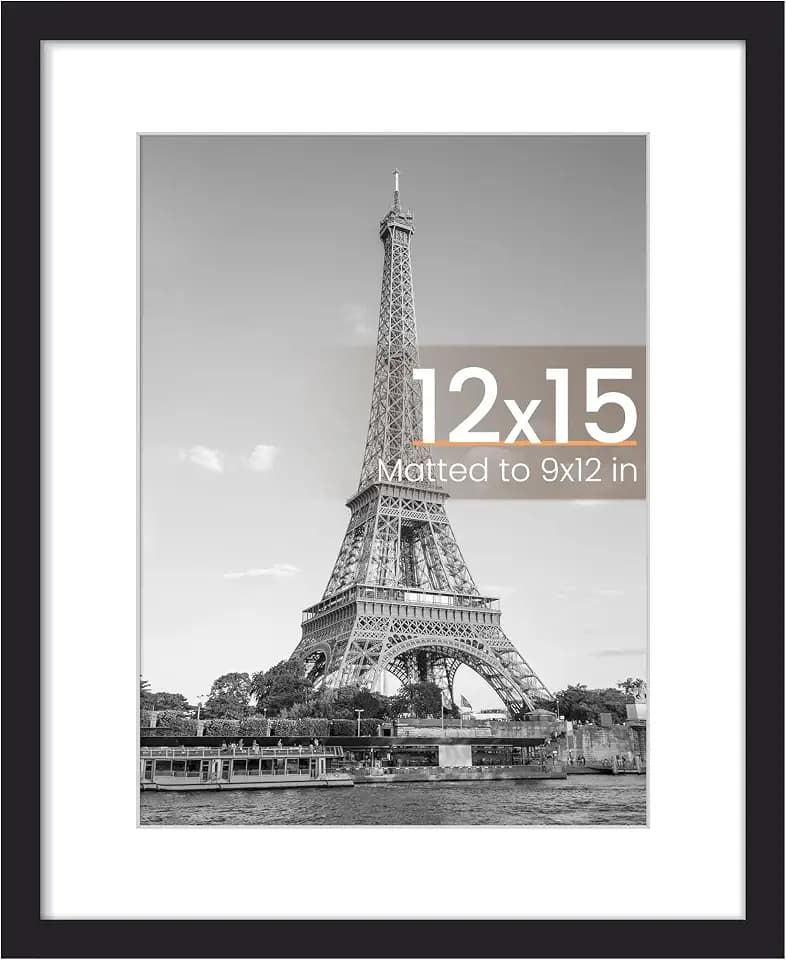 upsimples 12x15 Picture Frame, Wall Decor Poster Frames, Black 1 Pack