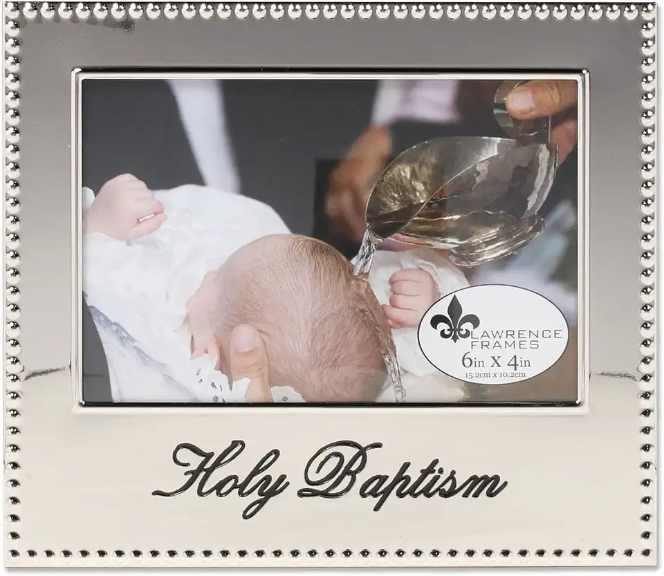 Lawrence Frames 292164 4x6 Holy Baptism Picture Frame