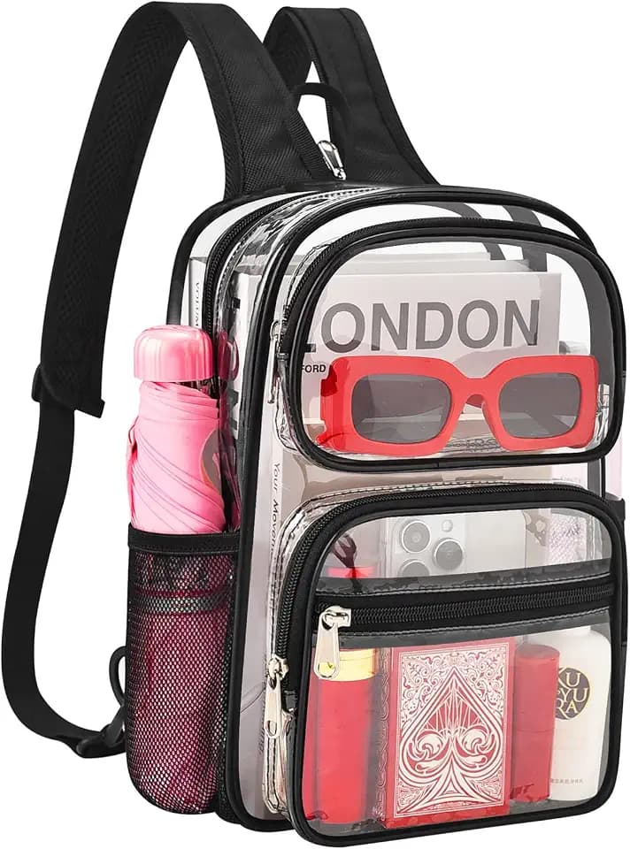 Busiuw Clear Backpack for Stadium Events Stadium Approved Clear Sling Bag
