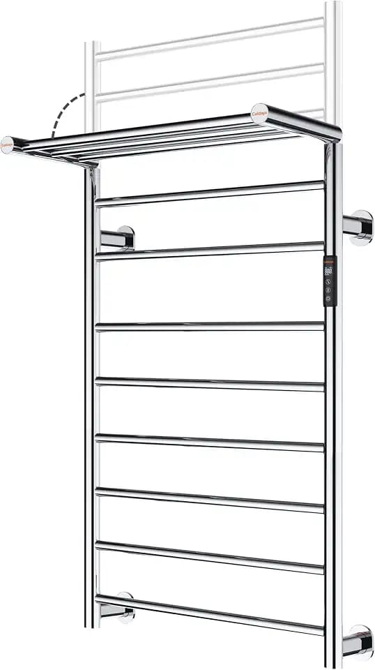 Heated Towel Rack Foldable Smart Dual-Zone App No-Drill Chrome CA3