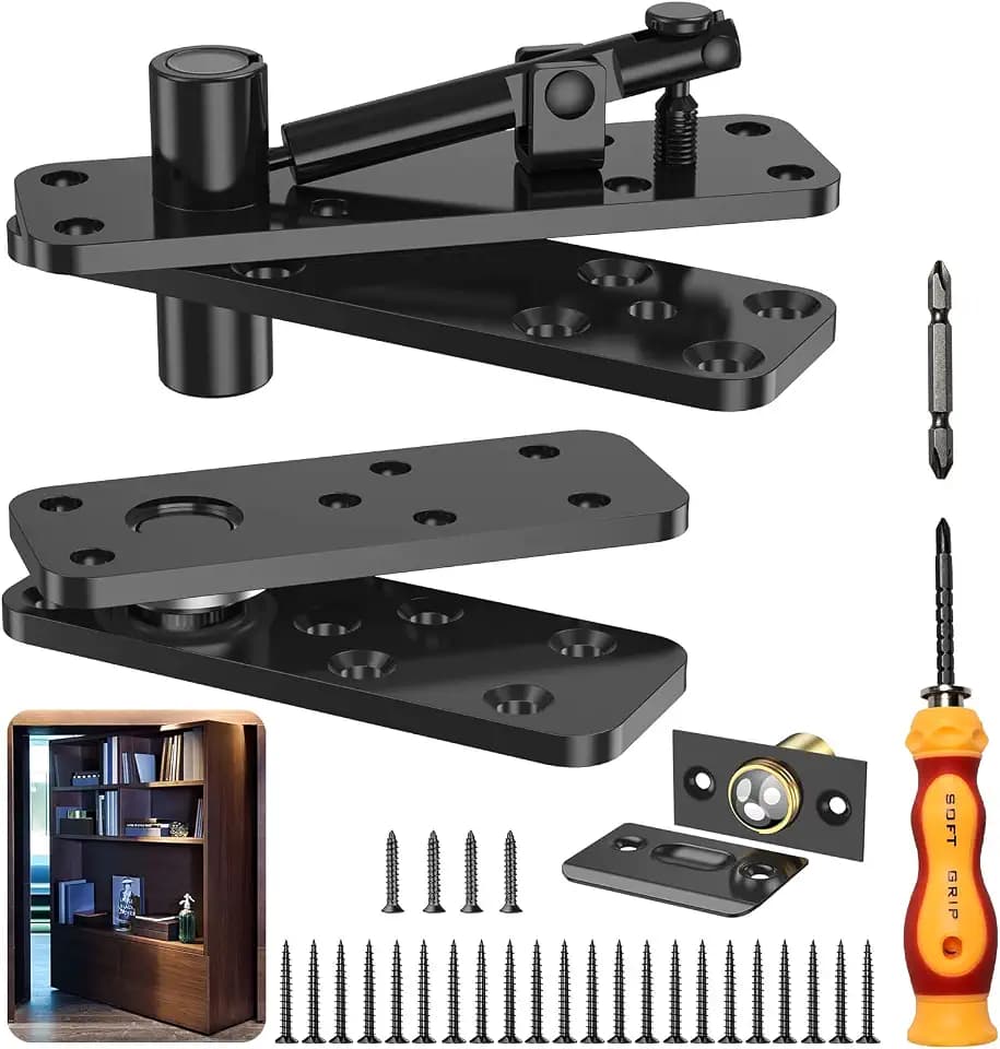 Hidden Door Pivot Hinge, 360° Rotation Heavy Duty Concealed Hinge