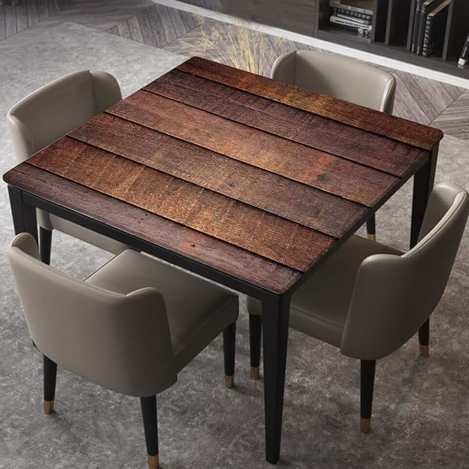 Square Fitted Table Cloth, Elastic Edged Table Cover, 40"x40"