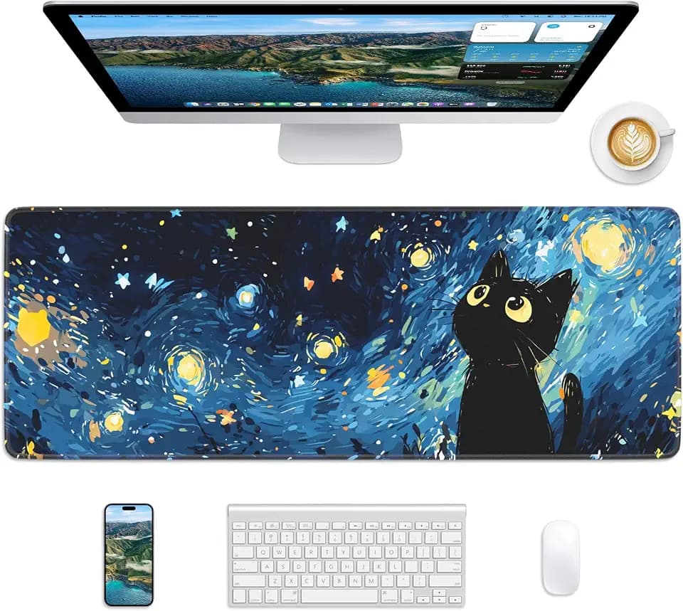 Mouse Pad 31.5x11.8in Large Desk Mat Non-Slip for Office