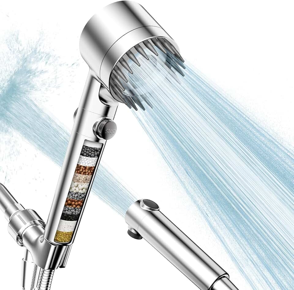 PWERAN Filtered Shower Head with Handheld,High Pressure Shower Heads Filter