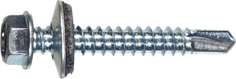 The Hillman Group 47261 12-14 x 1-Inch Hex Washer Head Self Drilling Screw with Washer