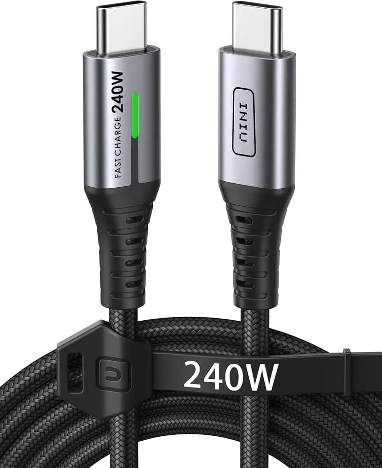 INIU 240W USB C Kabel, 2m PD Schnellladekabel USB C auf USBC Kabel