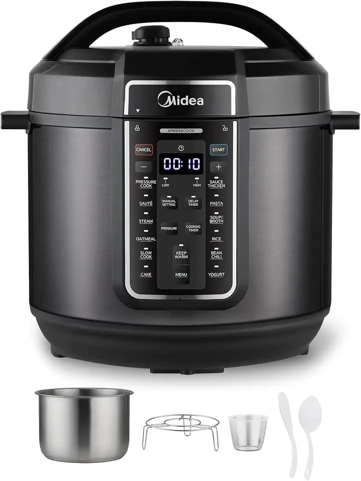 Midea 12-in-1 Electric Pressure Cooker, 8 Quarts, Stainless Steel Inner Pot