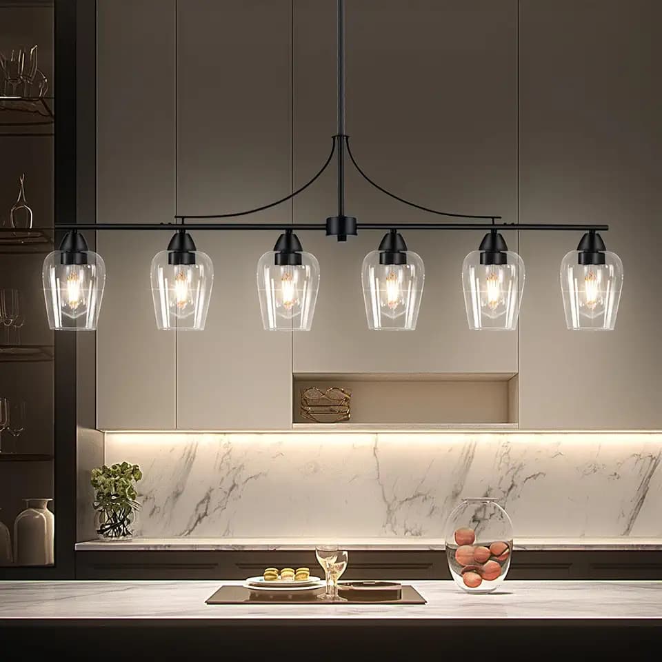 Dining Room Light Fixtures over Table 45" Farmhouse Kitchen Island Lighting
