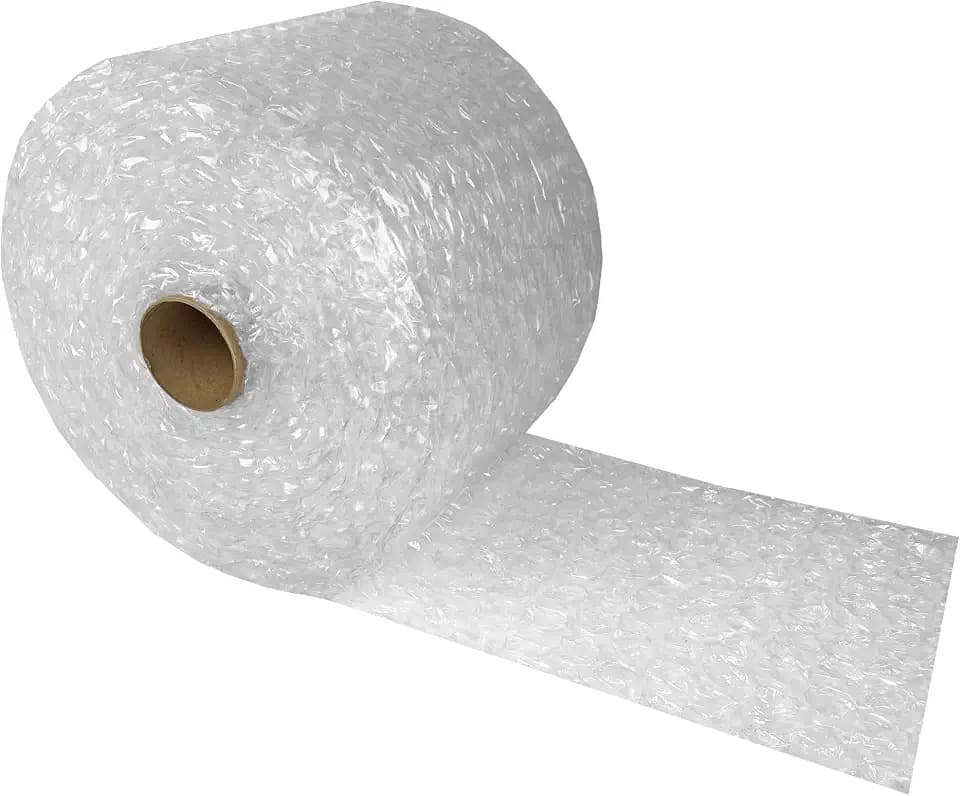 Uboxes Bubble Cushioning Wrap, Clear, 12" x 65'