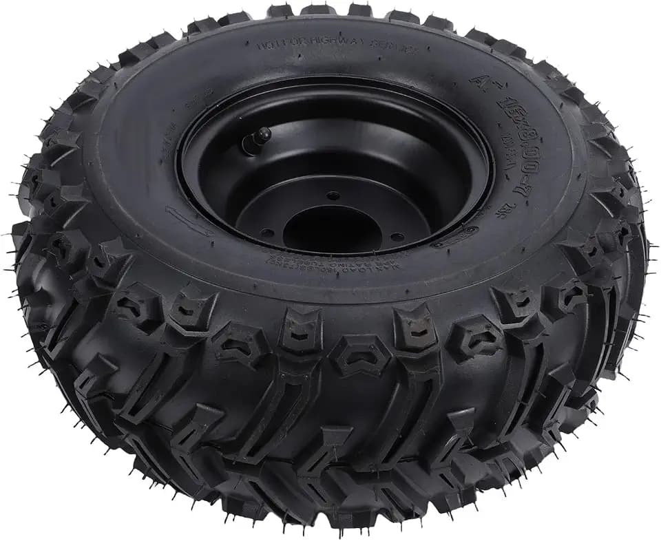 KIMISS 16x8 7 Tubeless-Reifen, Pannensicher, für Jedes Gelände, ATV, UTV, Quad, Go-Kart, Golfwagen, Robustes Gummi, 7 Zoll, 4 Löcher, Felge Links und Rechts
