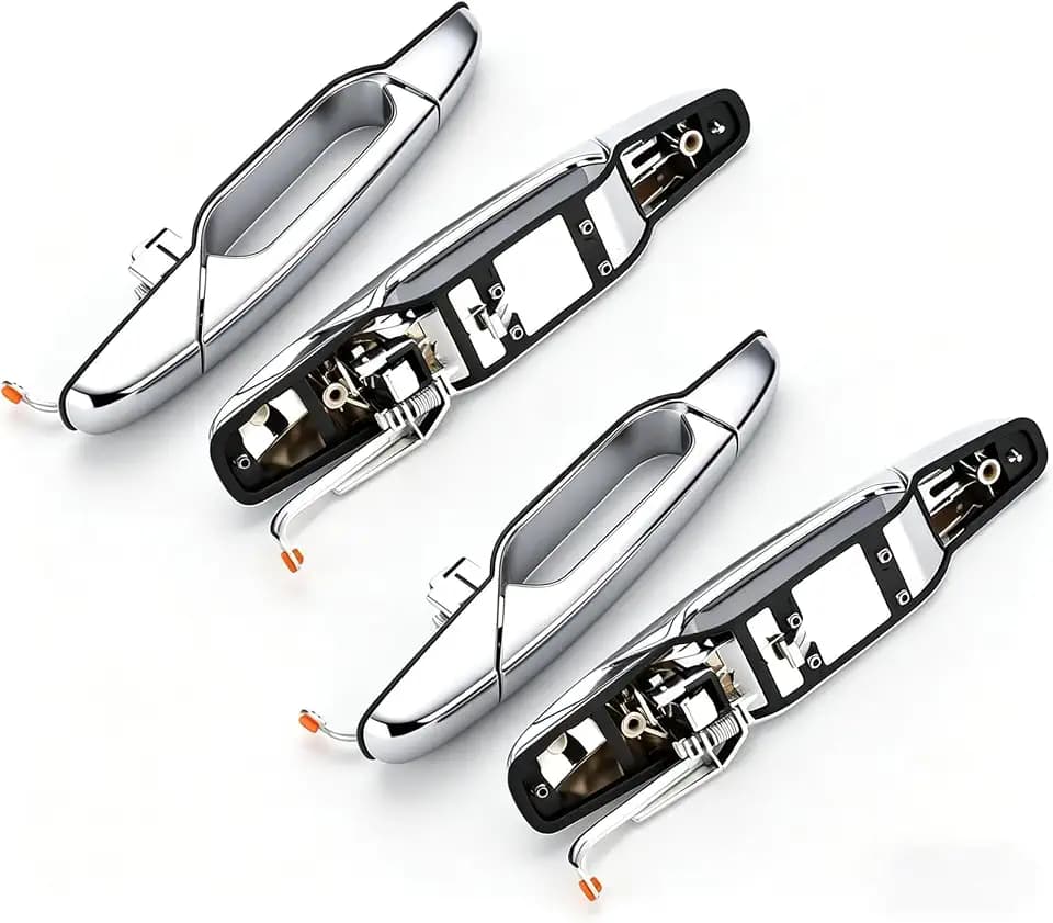 Exterior & Interior Door Handle Set Door Handles Kit Compatible with 2007-2013 Chevy Avalanche, Silverado, Suburban, Tahoe, GMC Sierra, Yukon, Escalade