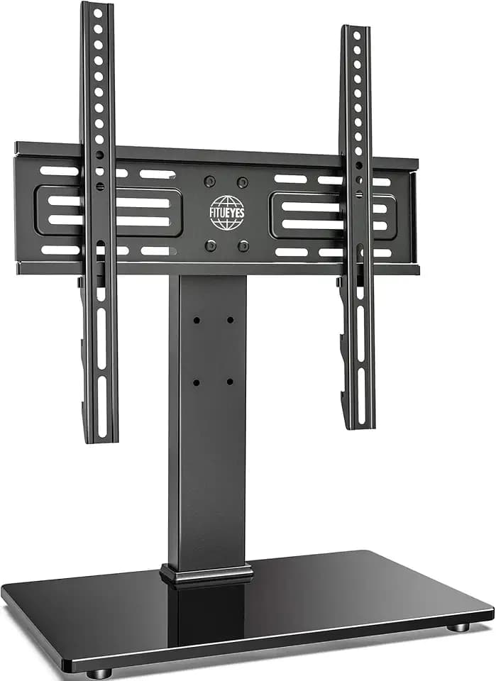 FITUEYES TV Standfuss TV Ständer für 27-55 Zoll LCD LED OLED Plasma Flach & Curved Fernseher Höhenverstellbar Max.VESA 400x400mm bis 40kg TV