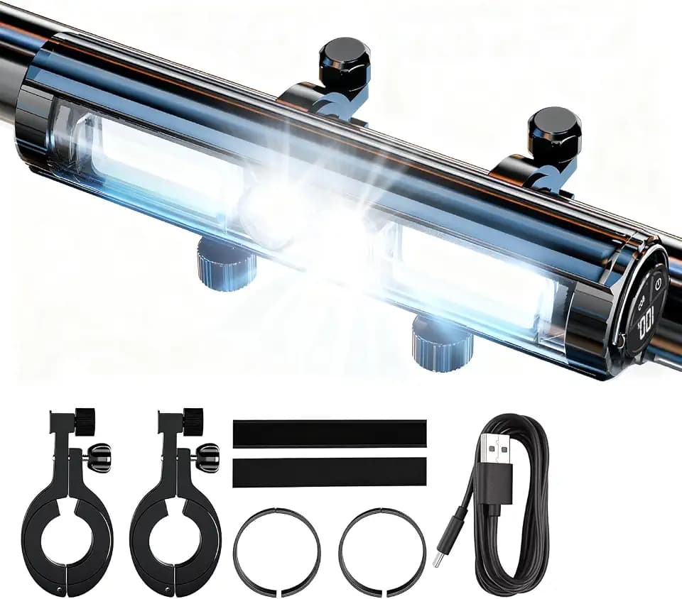 Super Bright 6 LED Rechargeable 10000 Lumen Bike Light Taillight 10+Modes