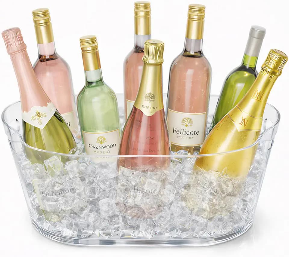 Lifewit 13L Plastic Ice Bucket for Parties, BPA Free