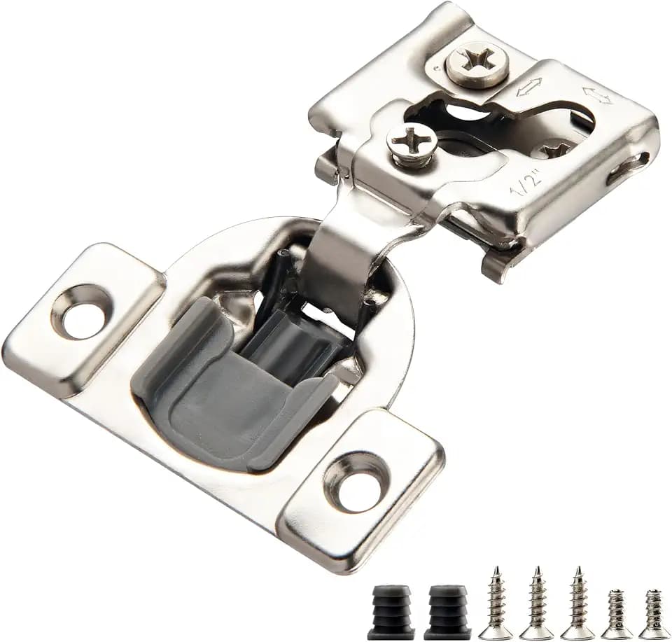50 Pcs 1/2" Overlay Soft Close Cabinet Hinges 105° 3D Adjustable