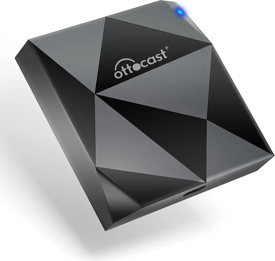 OTTOCAST Carplay Wireless Adapter Keine Aussetzer, Geeignet für Auto Mit Eingebautem Carplay,Angesteckt, Verbunden,Funktioniert,Lässt Sich Gut im Auto Verstauen Nur für iPhone, kompatible mit USB