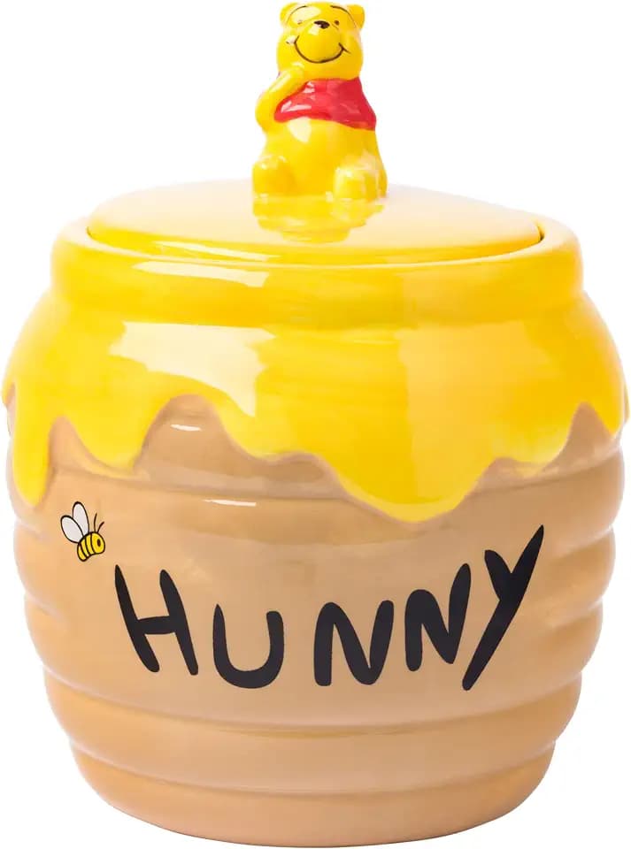Silver Buffalo Disney Winnie the Pooh Hunny Pot, 3D Sculpted Snack Jar