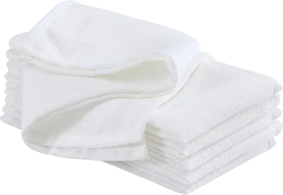 Laura Ashley Harper Set of 6 Napkins, 18" x 18", White
