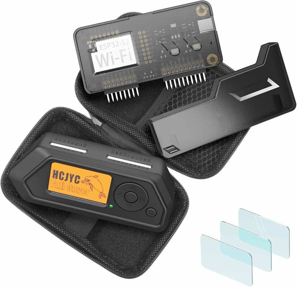 4 in 1 Protective Case Set for Flipper Zero Device and Wi-Fi Dev Board V1 ESP32-S2, Accessories for Flipper Zero WiFi Dev Board - Black