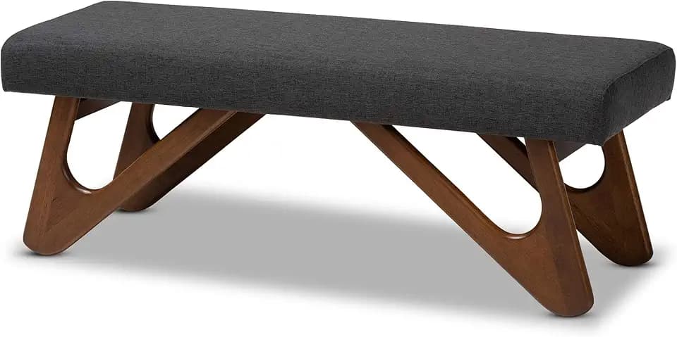 Baxton Studio Benches & Banquettes, One Size, Dark Grey