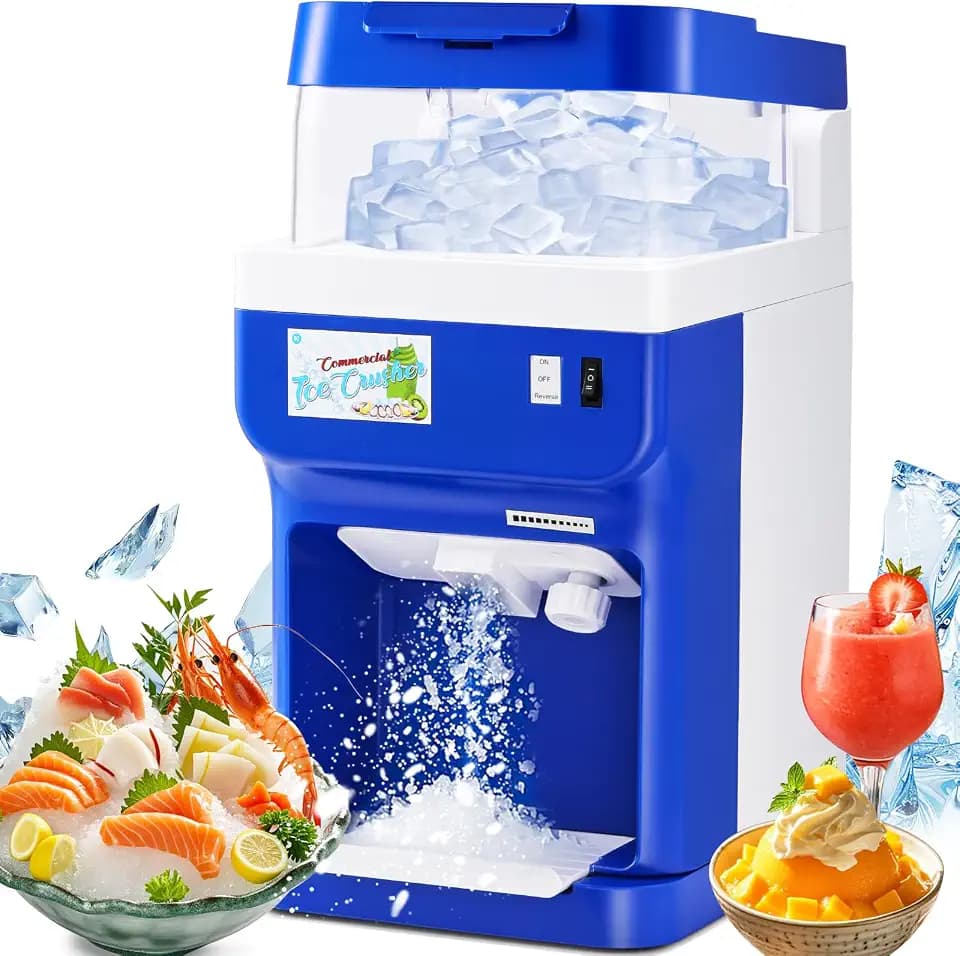 NEWTRY 8.45QT Commercial Ice Cube Crusher Machine Electric Ice Shaver