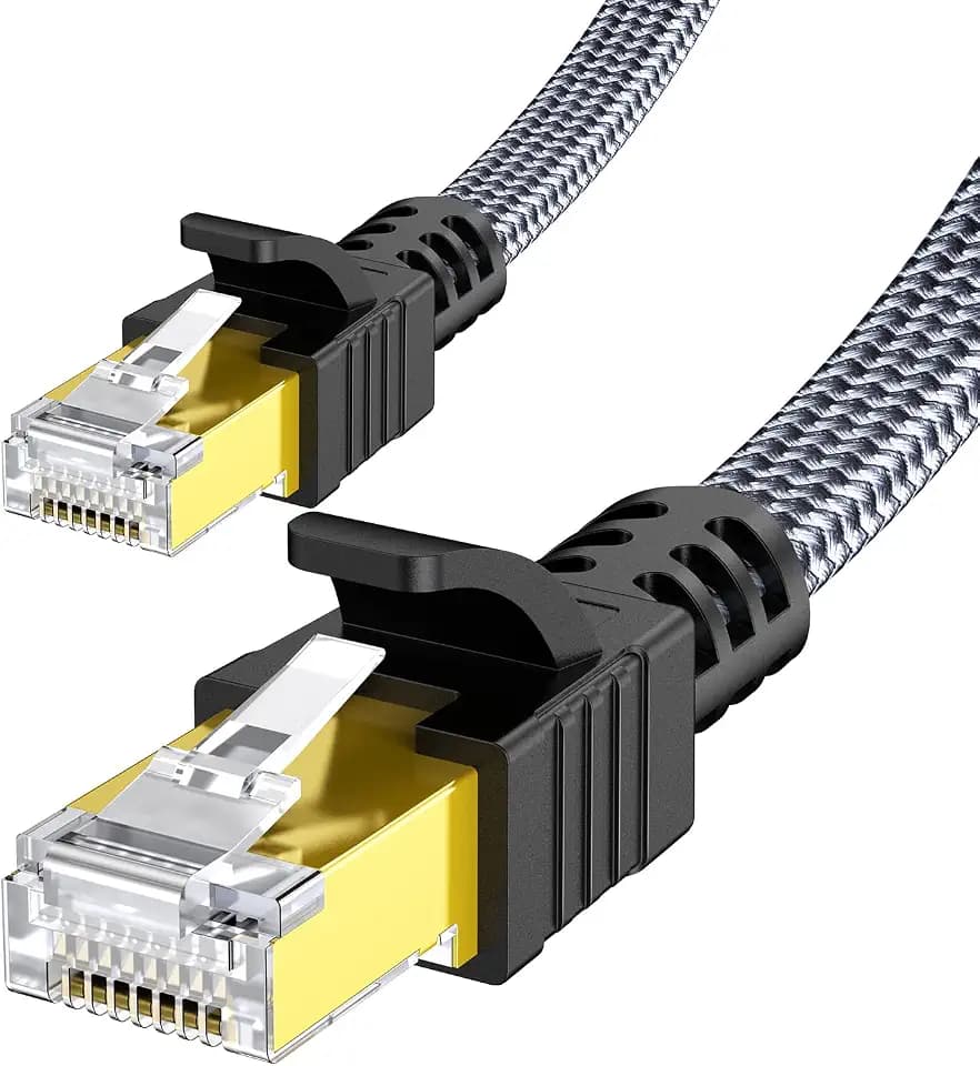 SNOWKIDS 5m CAT 7 Netzwerkkabel, Lan Kabel für 10 Gbit/s 600 MHz Hochgeschwindigkeit S/FTP, RJ45 Patchkabel Ethernet Kabel Kompatibel mit Router Modem Swit-ch TV-Box PC PS/4 Spiele PS/5
