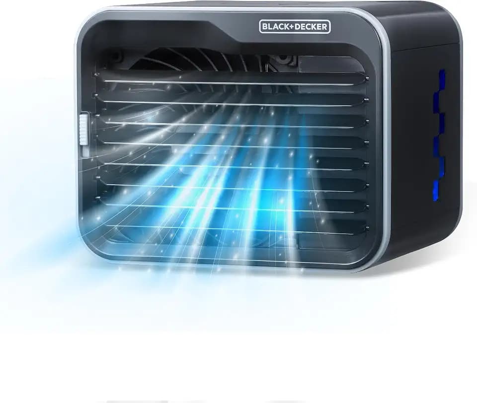 BLACK+DECKER Desktop Air Cooler, 0.5L Water Tank, BDMC10B, Black