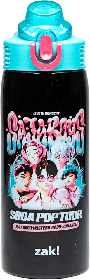 Zak Designs KPop Demon Hunters Sage 19oz Leak-Proof Straw Kids Water Bottle