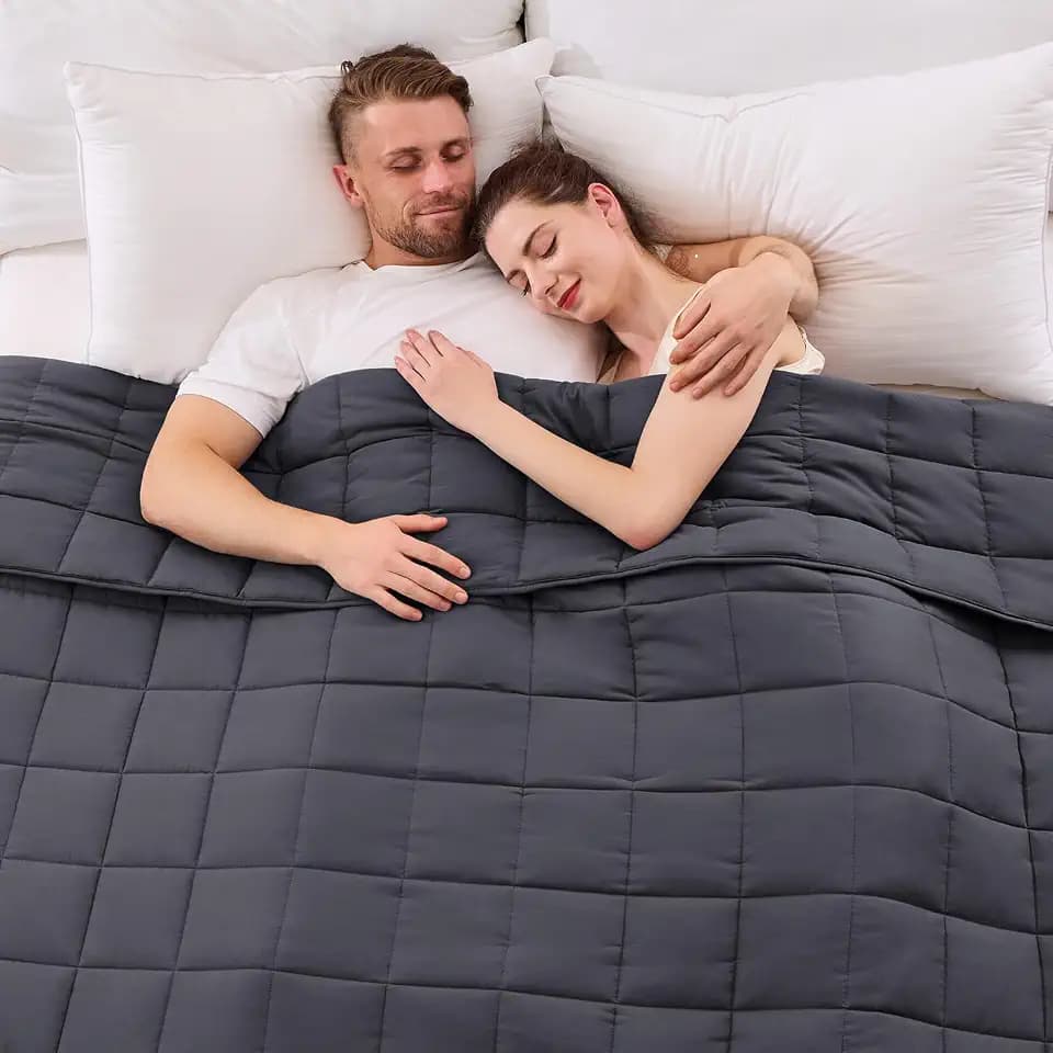 yescool King Size Weighted Blanket for Adults 20lbs, 80” x 87”, Grey