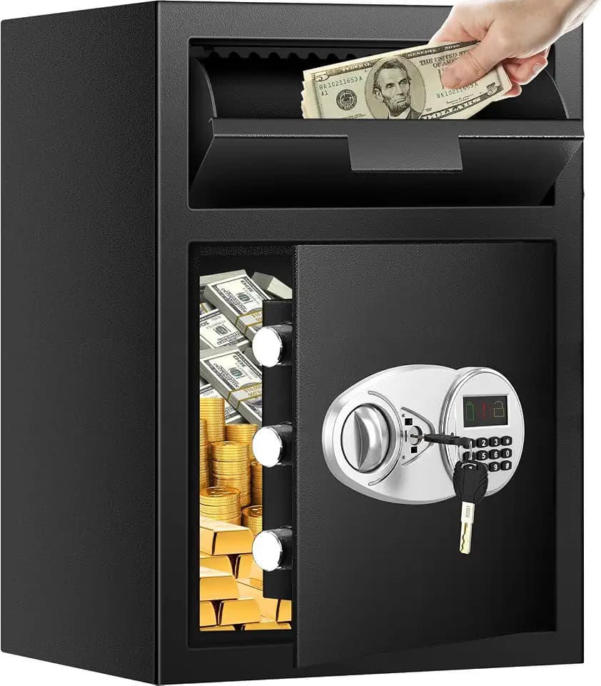 2.8 Cuft Home Safe with Drop Slot, Anti-Theft Cash Drop Safe for Business