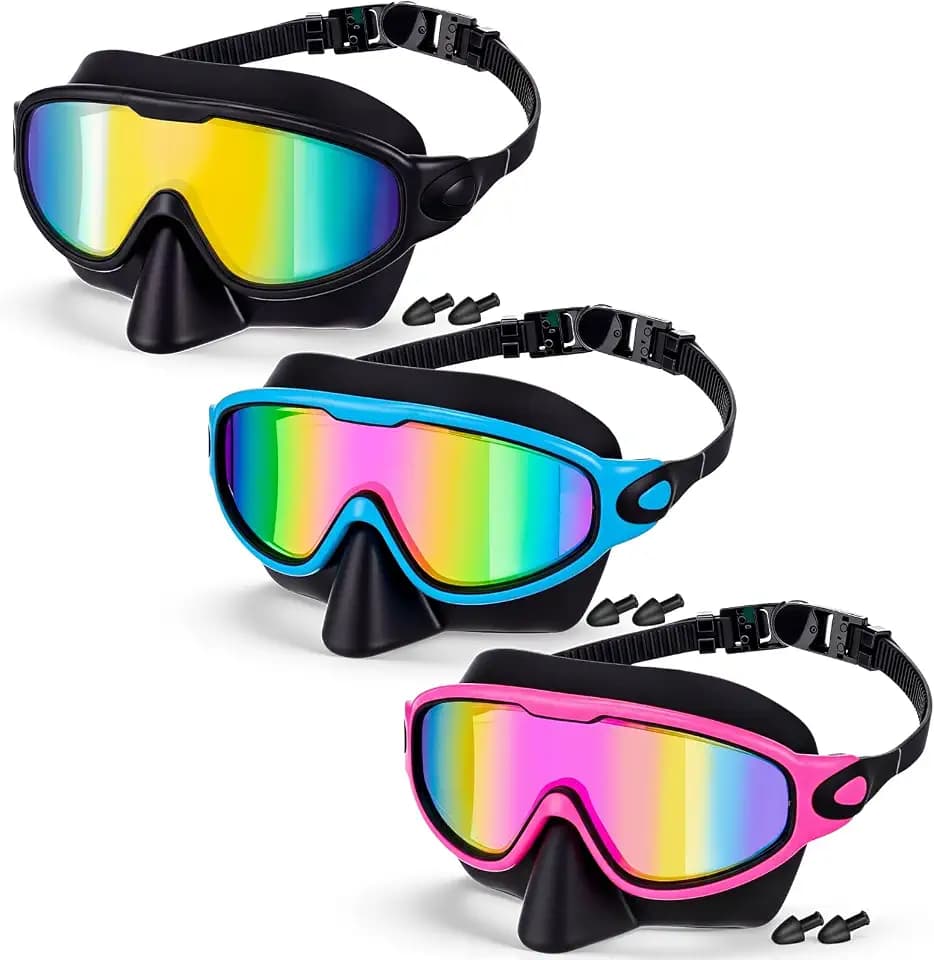 Konohan 3 Pack Adult Swim Goggles Anti Fog