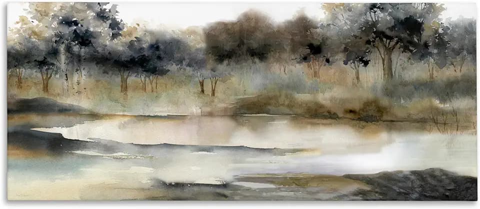 Stupell Industries 'Trees By Lakeside Landscape'| Canvas Art