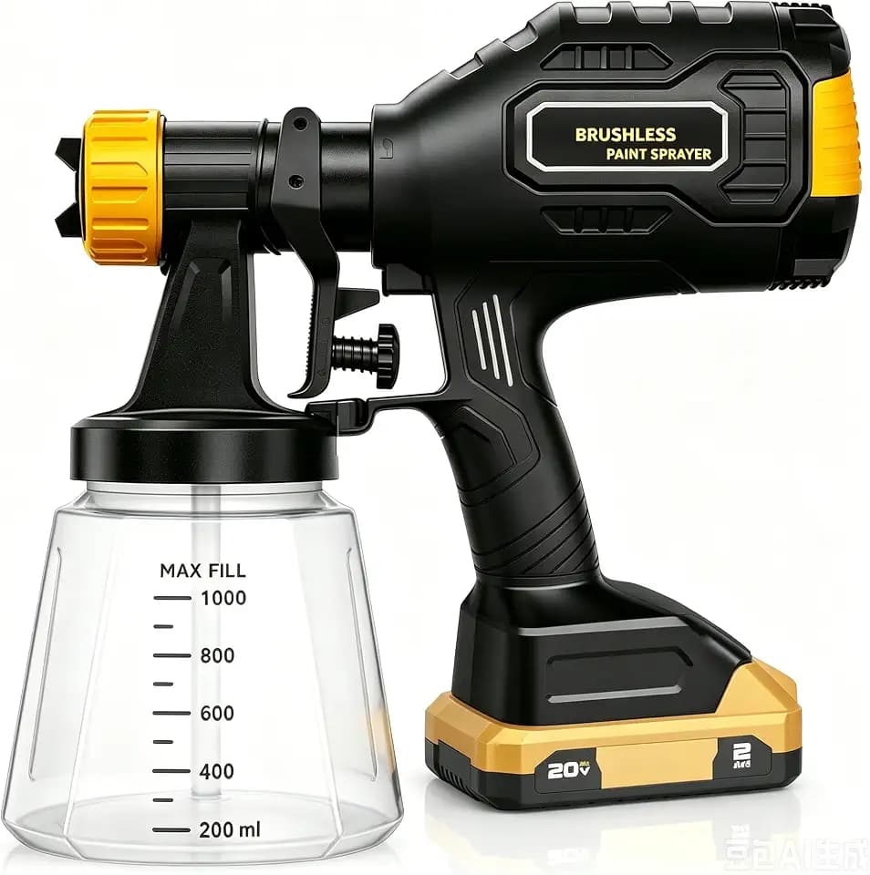 Paint Sprayer Compatible with Milwaukee 18V Battery(Battery Not Included)
