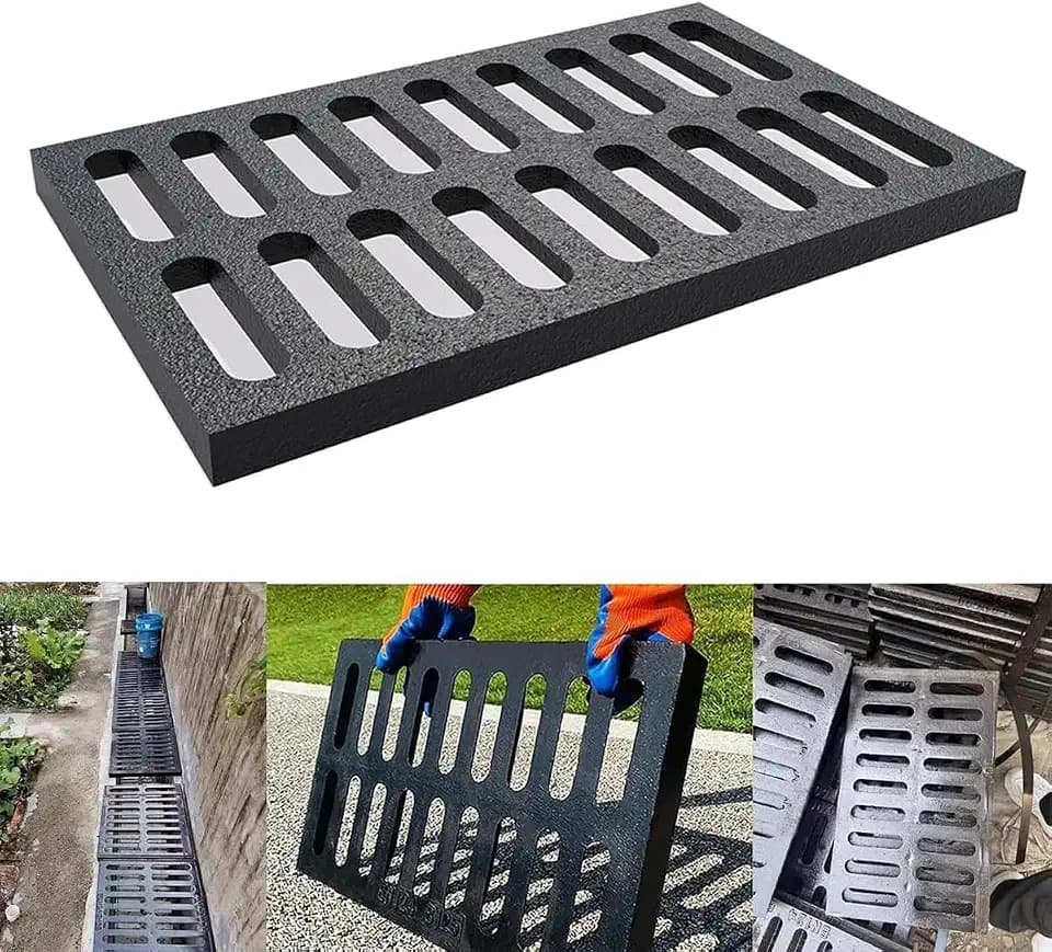 Rectangle Cast Iron Drain Grate,16 * 24 in B125 Heavy Duty