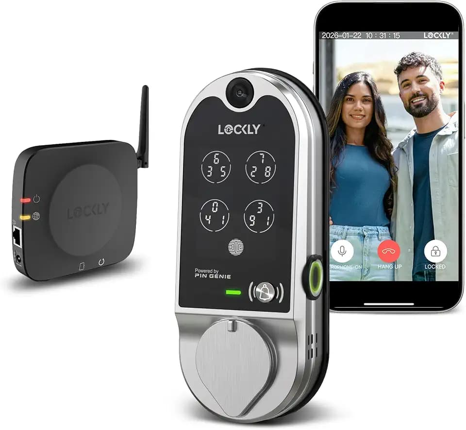 Lockly Vision Video Smart Lock with Video Camera/2-Way Audio Doorbell