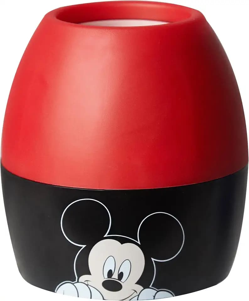 Idea Nuova Disney Mickey Mouse Kids Lamp & Night Light with Scene Projector, Battery Operated Bedroom Light for Toddlers
