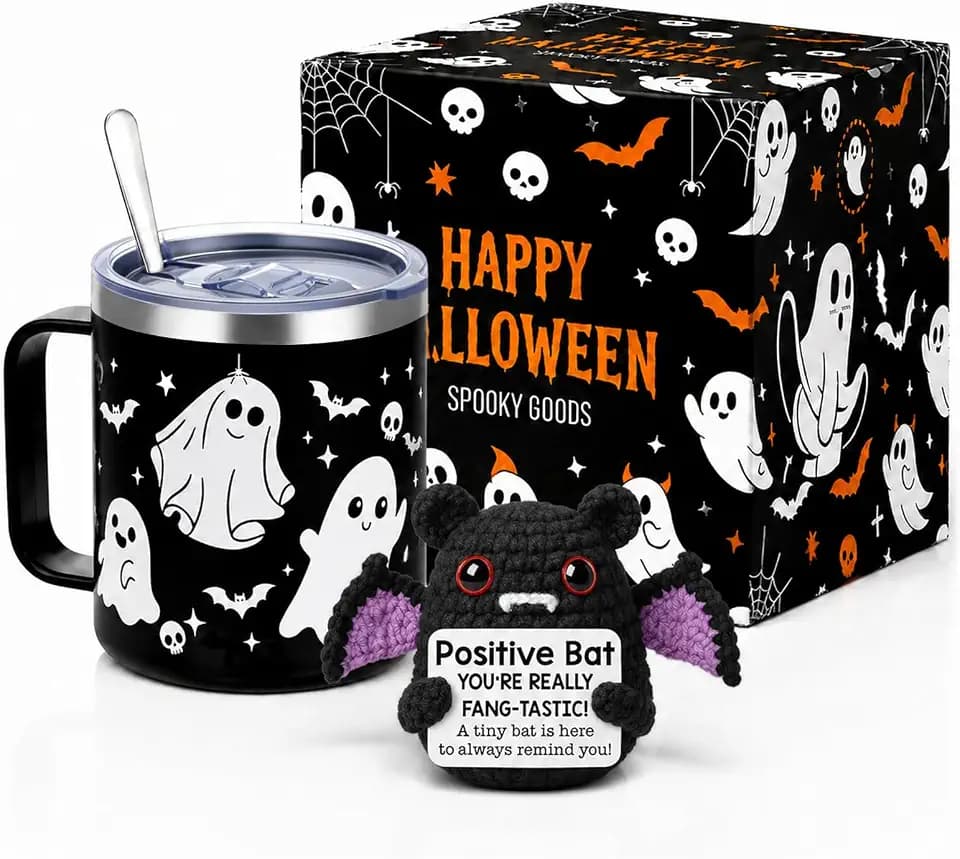 Halloween Ghost Mug, 15oz Stainless Steel Insulated Coffee Cup