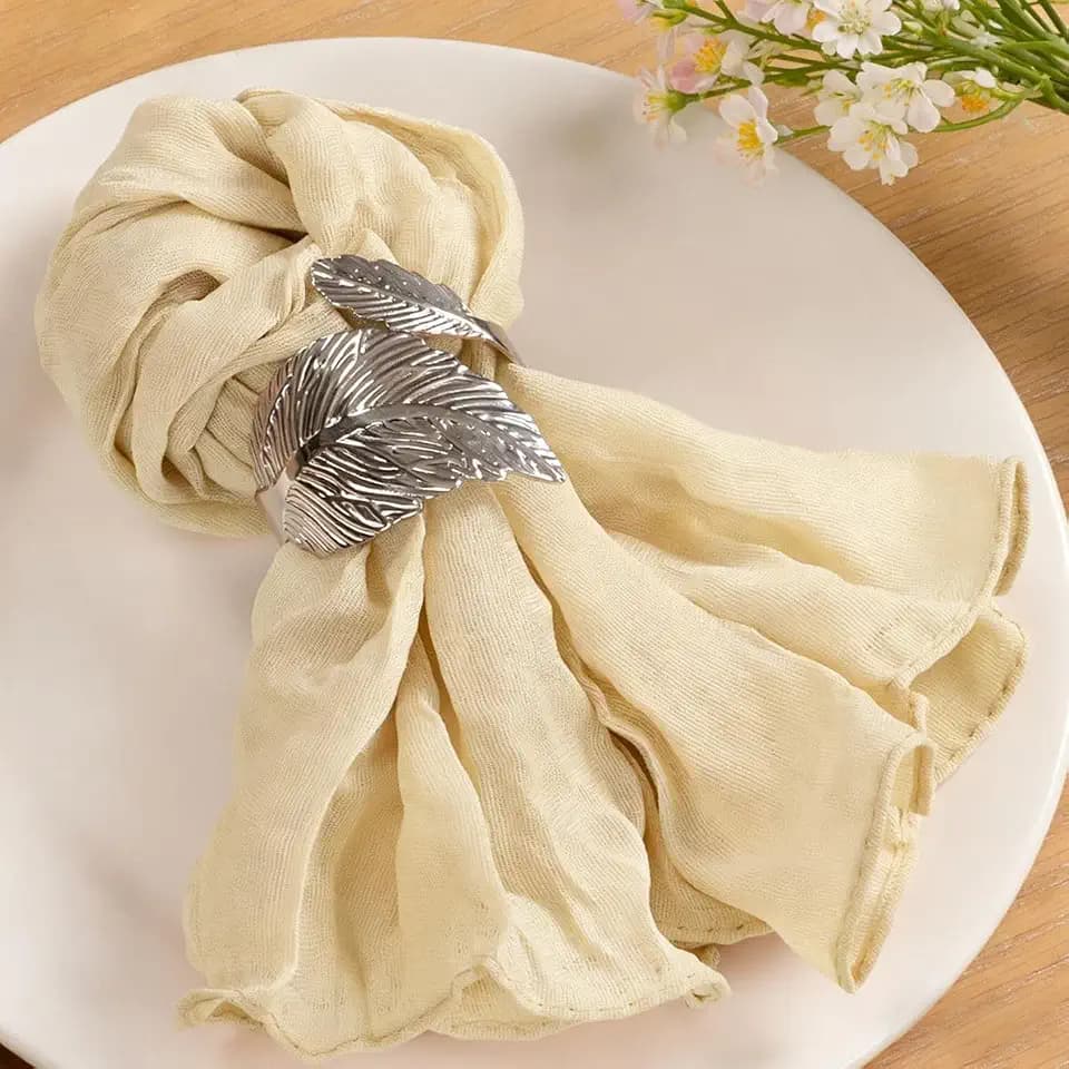 Cloth Napkins Set of 24 21"x21" Reusable Cheesecloth Napkins Bulk Champagne