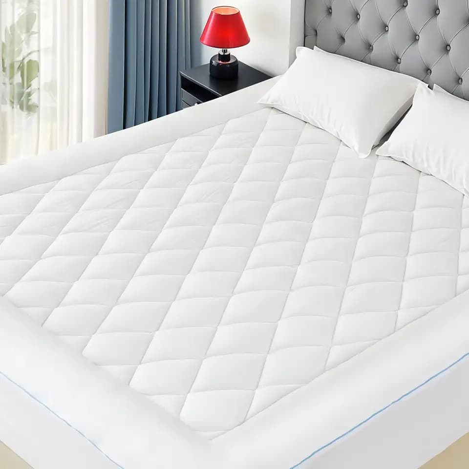 Queen Mattress Pad Cotton Quilted Cover 8-22" Deep Pocket, Loft