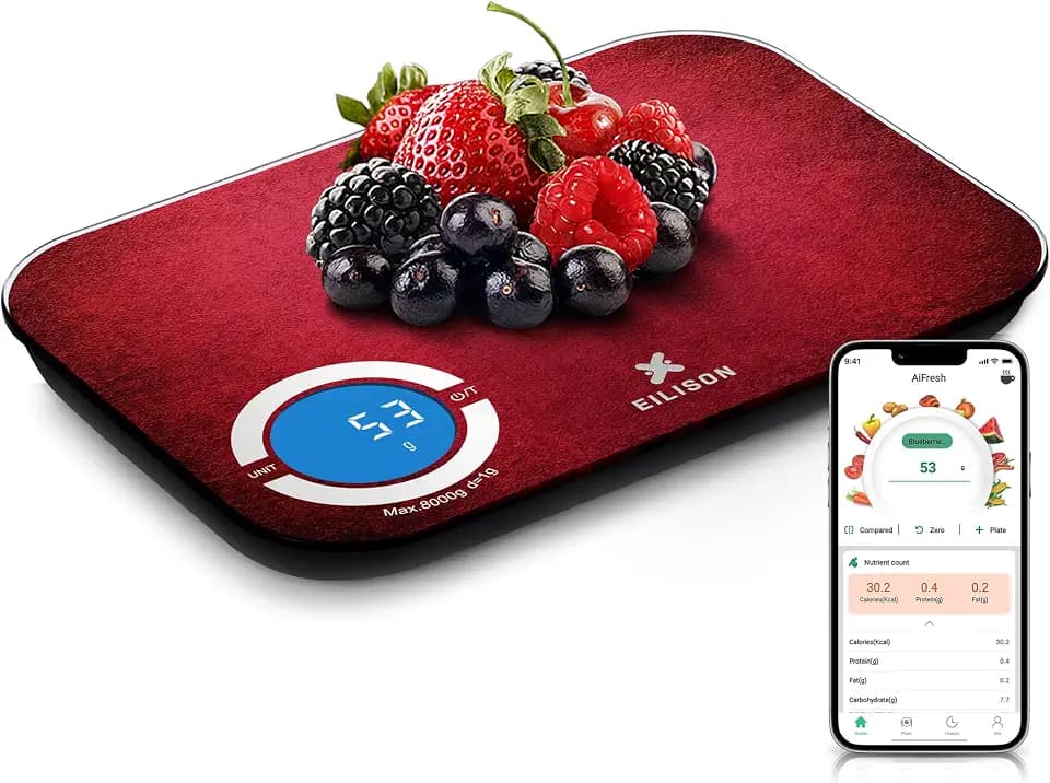 EILISON Smart Kitchen Food Scale,Bluetooth,8000g Cap,Nutrition Calculator