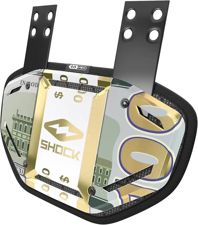 Shock Doctor Football Back Plate – Lower Back/Rear/Back Bone Protector Shield Backplate. for Youth, Adult, Kids.