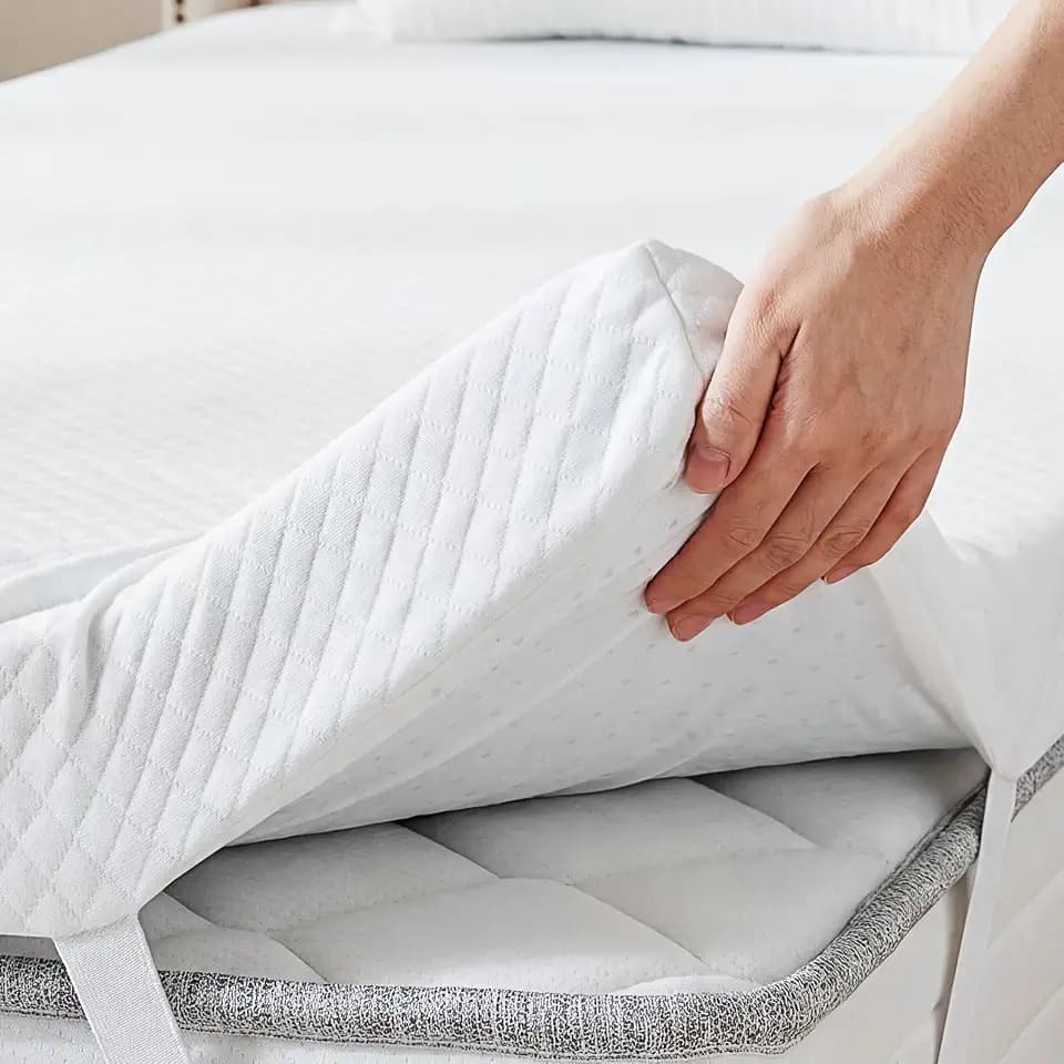 DUMOS 3 Inch Queen Memory Foam Mattress Topper with Cooling Gel